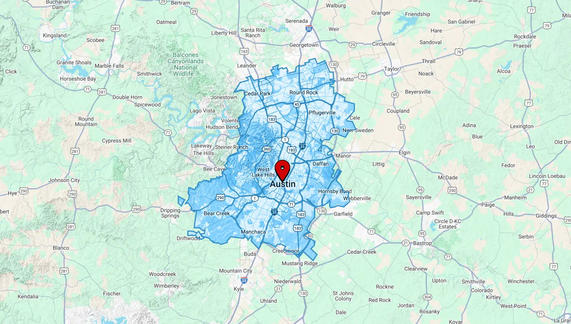 Brad B Plumbing Services Full Map